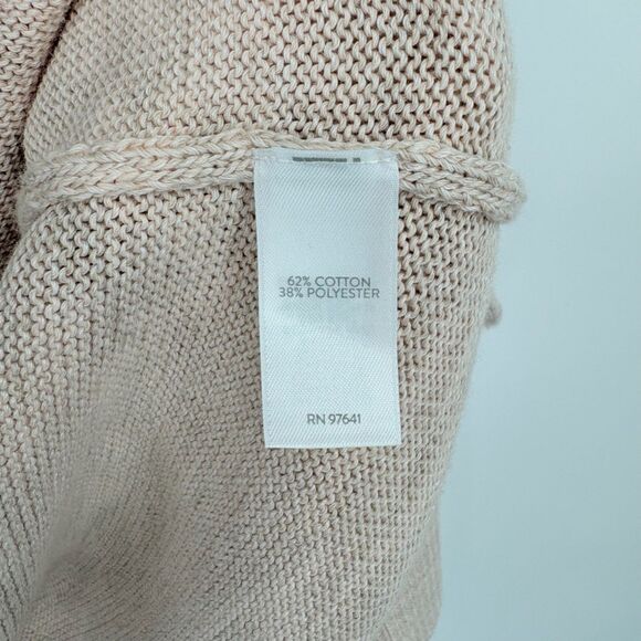 J. Jill purejill Single Button Cardigan in Tan/Pink, Size XS, 3/4 Sleeve, V-Neck - Picture 10 of 10